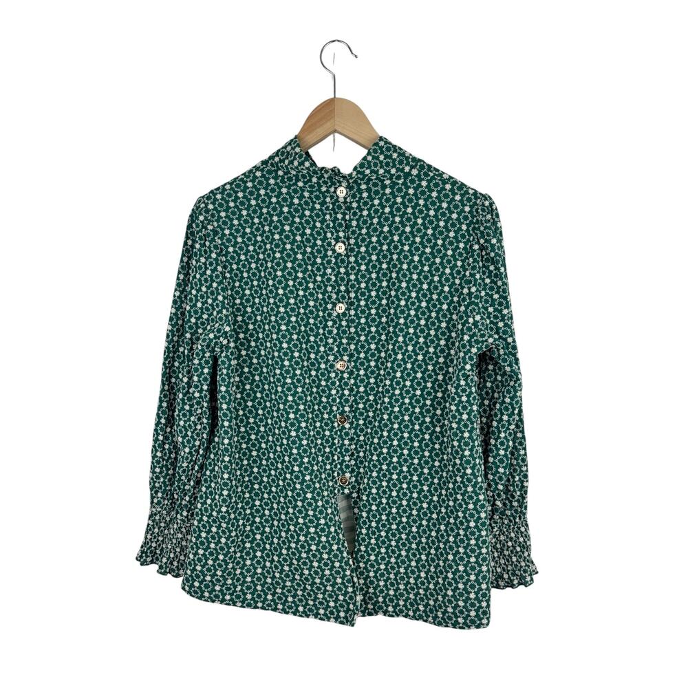 Buru Embroidered Button-Back Mod Top - Picture 4 of 7